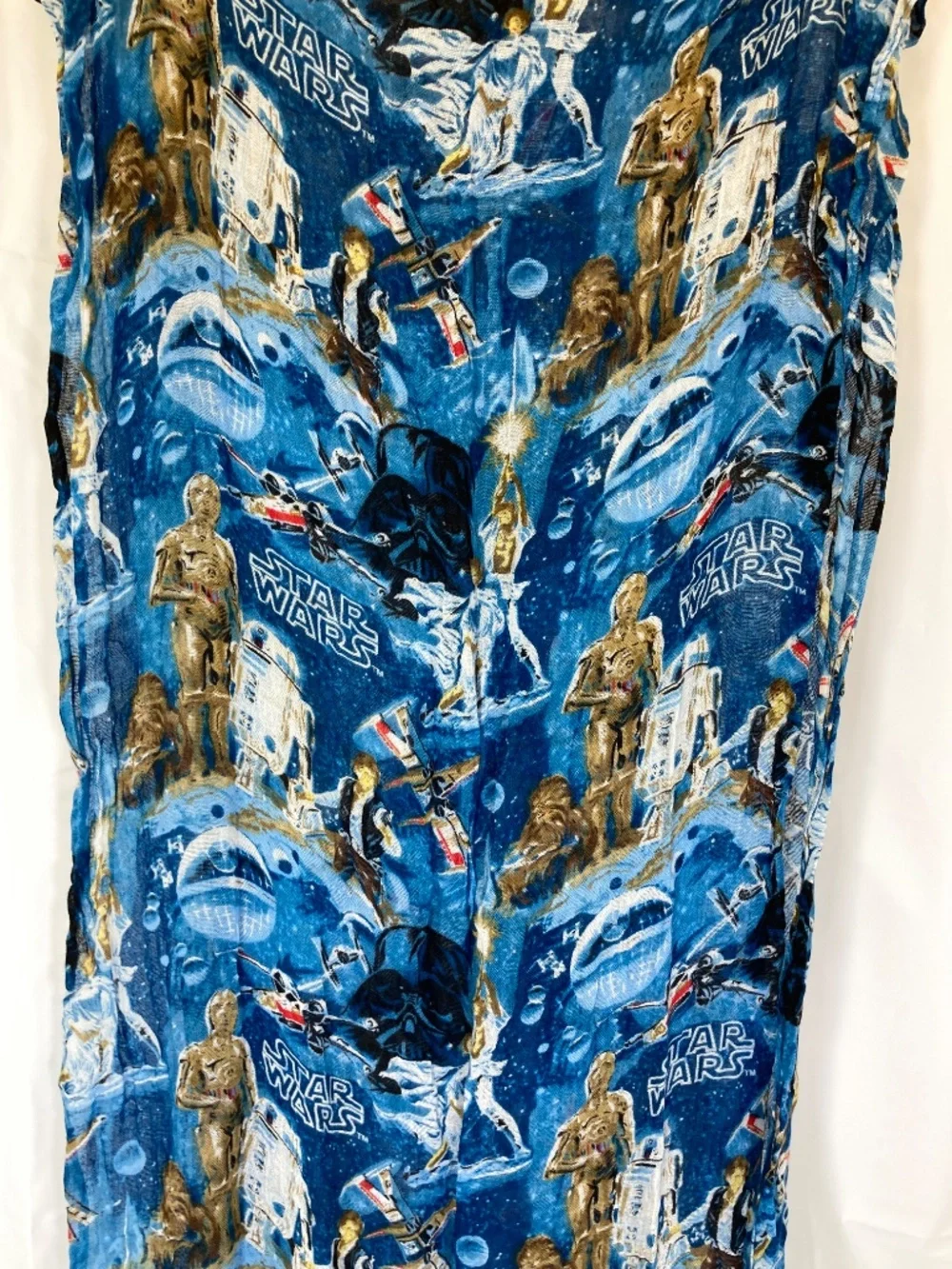 Star Wars Scarf Light Weight Blue A New Hope Designs Tag Missing
